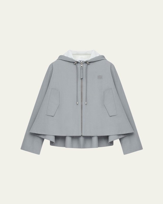 Trapeze Hooded Zip-Up Jacket